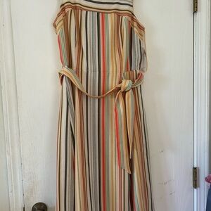 Striped Multicolor Sleeveless Dress
